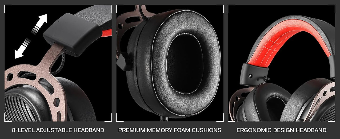 Redragon H730 Wired Noise-Cancelling Microphone Gaming Headset
