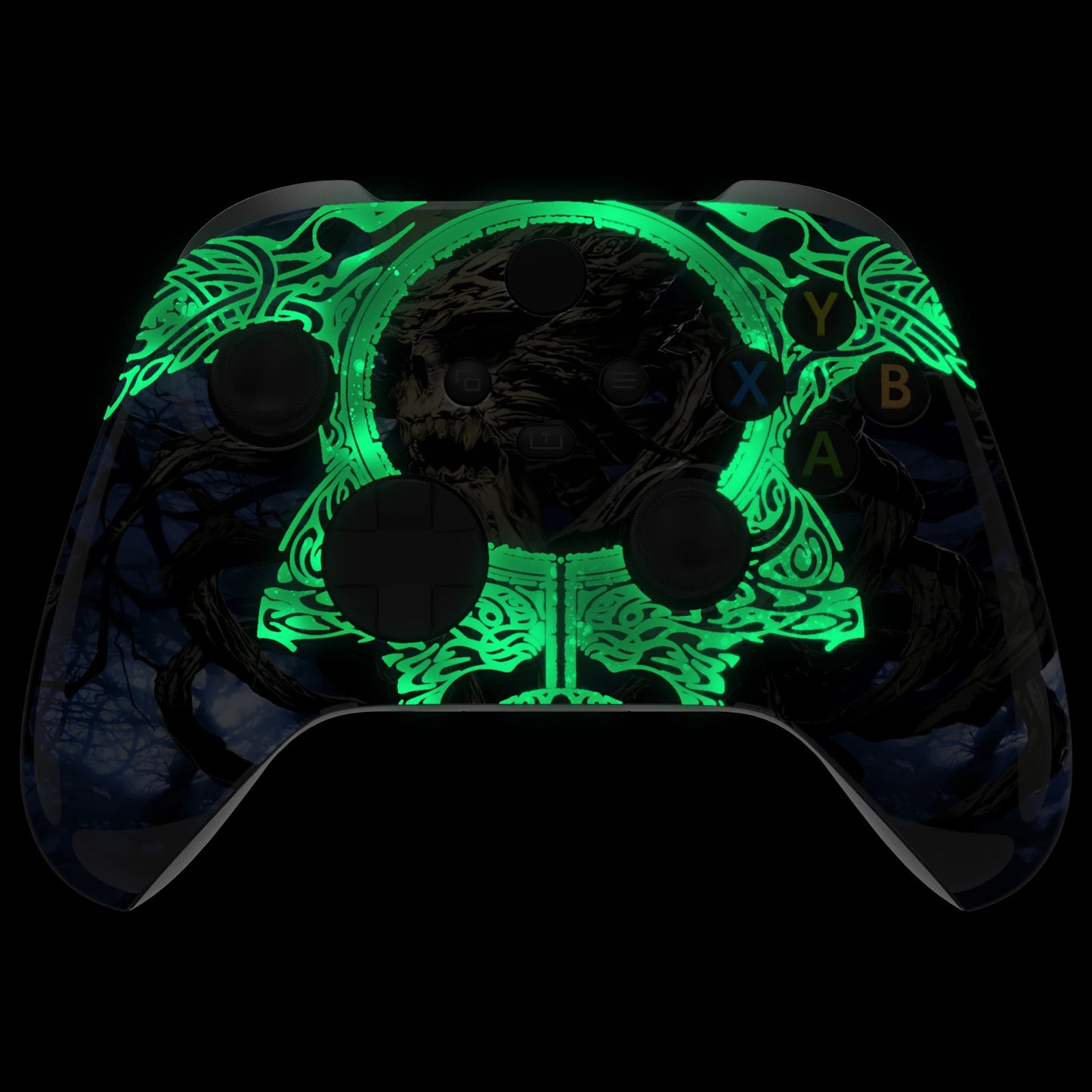 eXtremeRate Replacement Front Housing Shell for Xbox Series X & S Controller - Glow in Dark - The Awakening of the Earth Lord