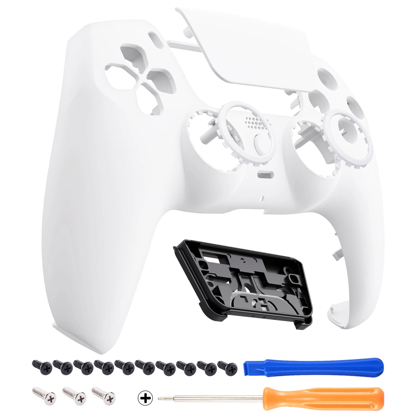 eXtremeRate LUNA Replacement Front Shell Touchpad for ps5 Controller BDM-010/020/030/040/050 - Black/White