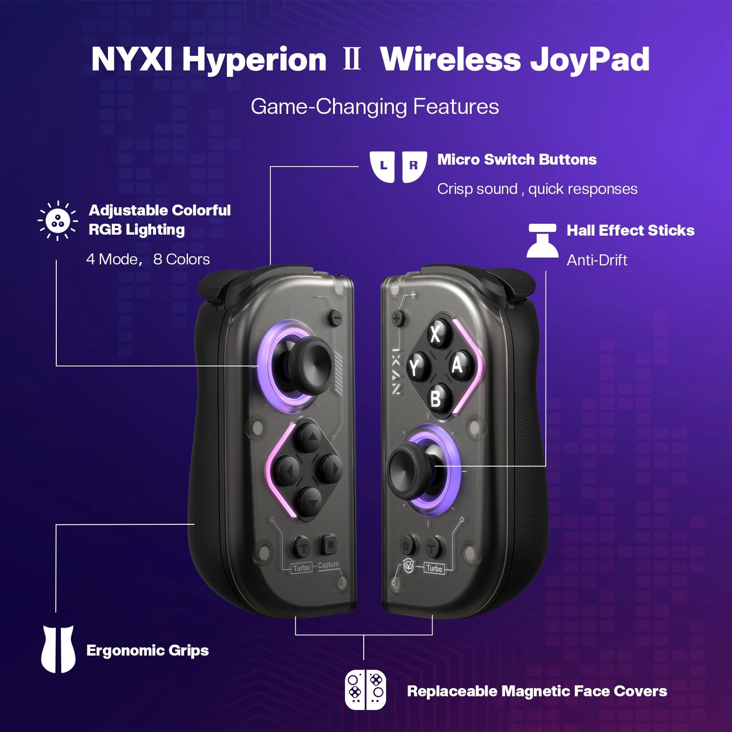 NYXI Hyperion 2 Wireless Gaming Controller for Switch 1&2