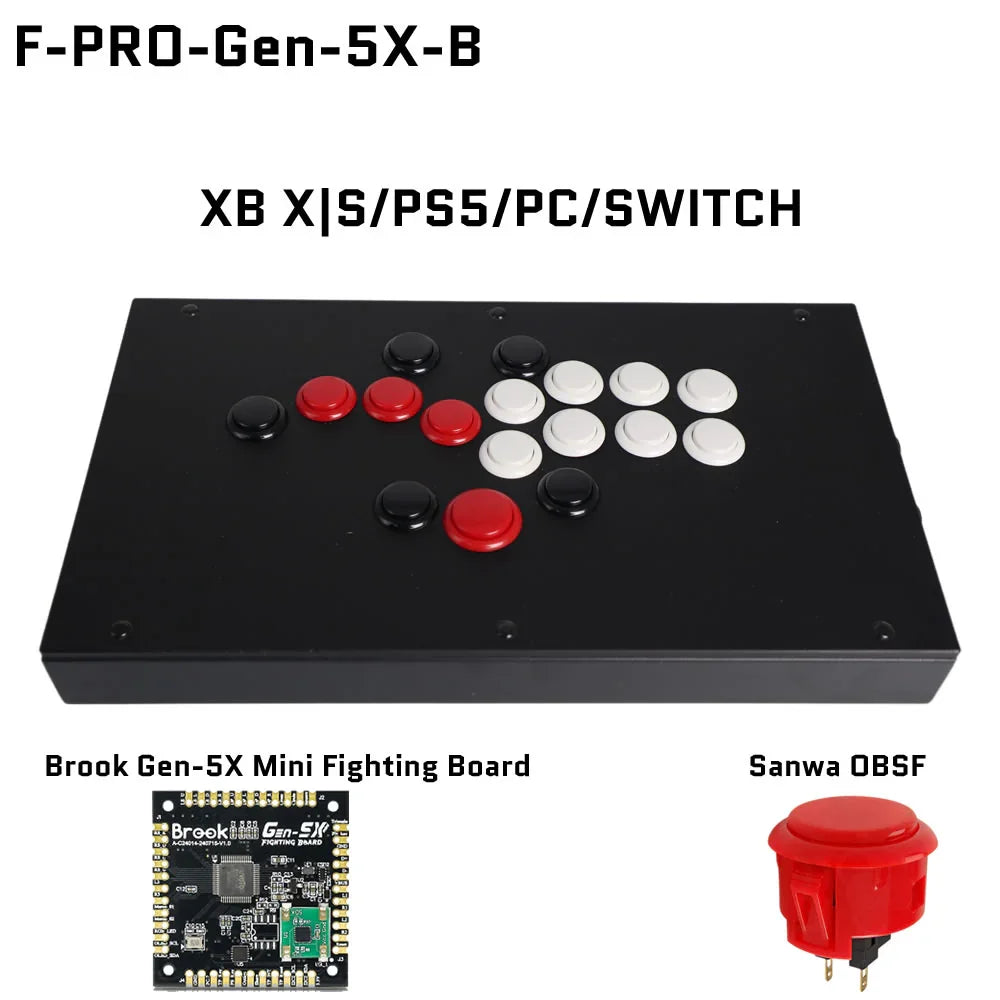 Fightbox F-PRO Leverless Gaming Controller for PS5/PC/Xbox/Switch