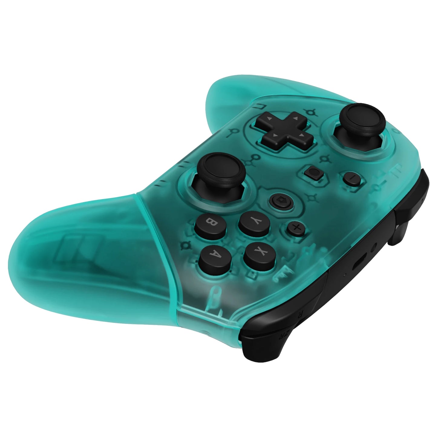 eXtremeRate Replacement Grip Shell for NS Switch Pro Controller - Emerald Green, Octagonal Gated Sticks Design