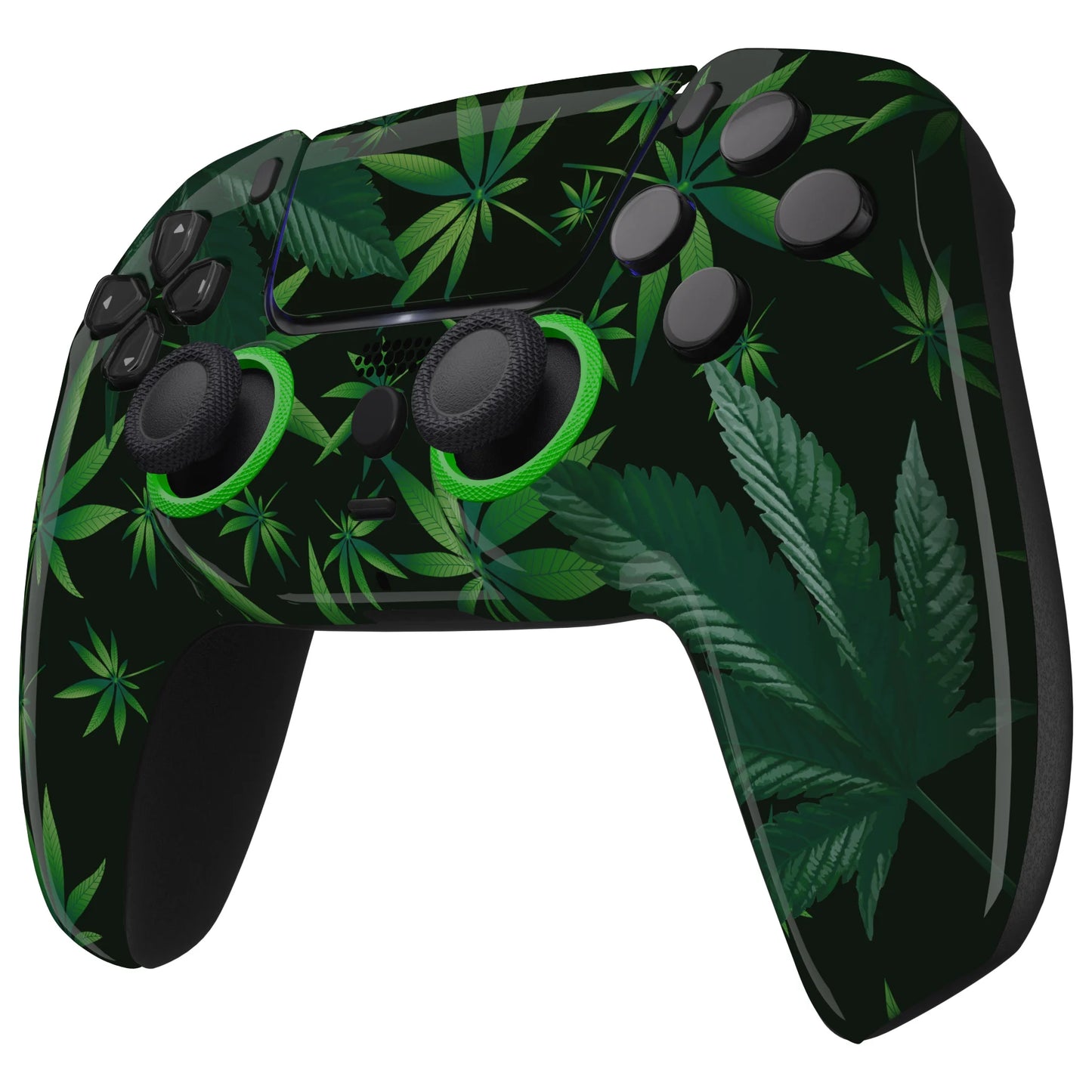 eXtremeRate LUNA Redesigned Shell Touchpad for ps5 Controller BDM-010/020/030/040/050 - Green Weeds