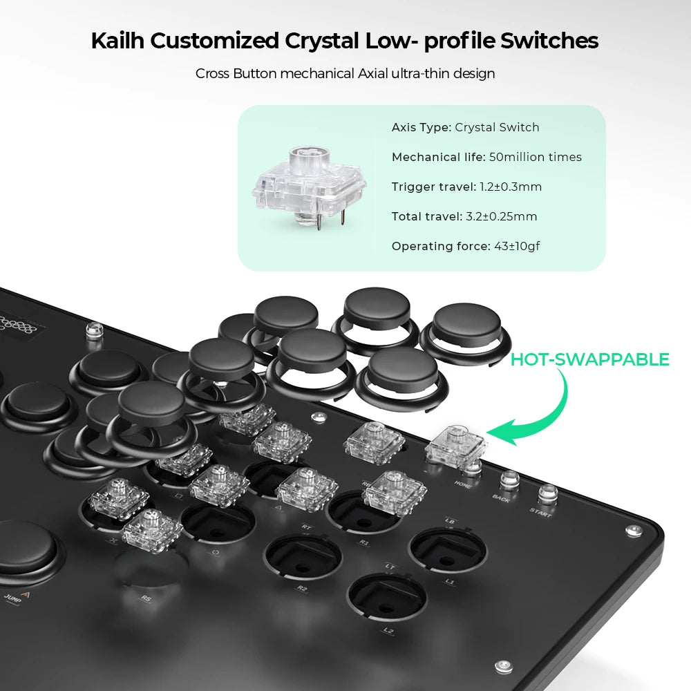 Haute42 U16 Arcade Leverless Controller for PC/PS5/PS4/Switch