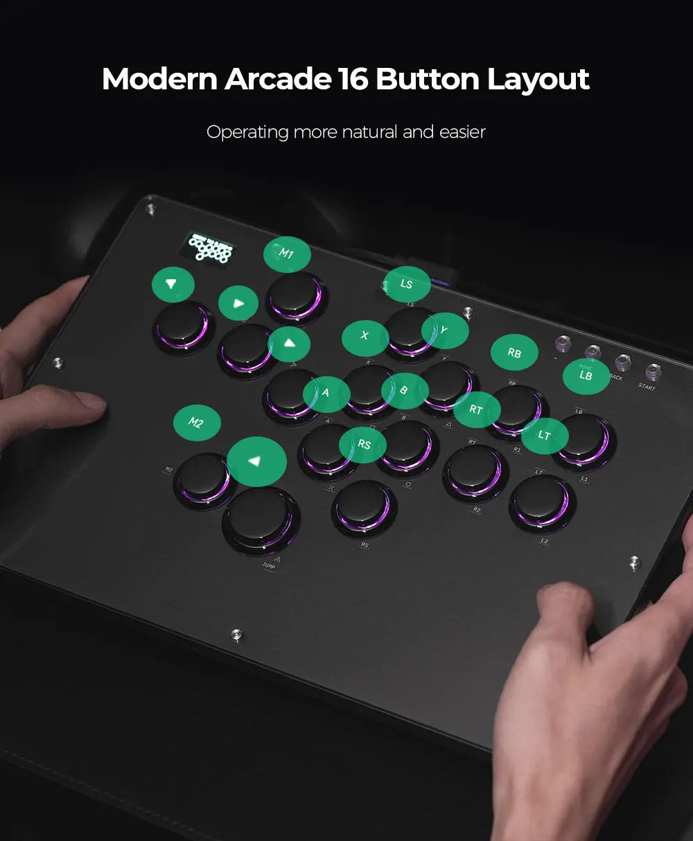 Haute42 U16 Arcade Leverless Controller for PC/PS5/PS4/Switch