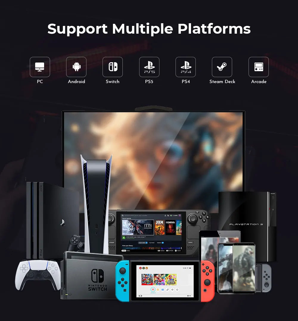 Haute42 U16 Arcade Leverless Controller for PC/PS5/PS4/Switch
