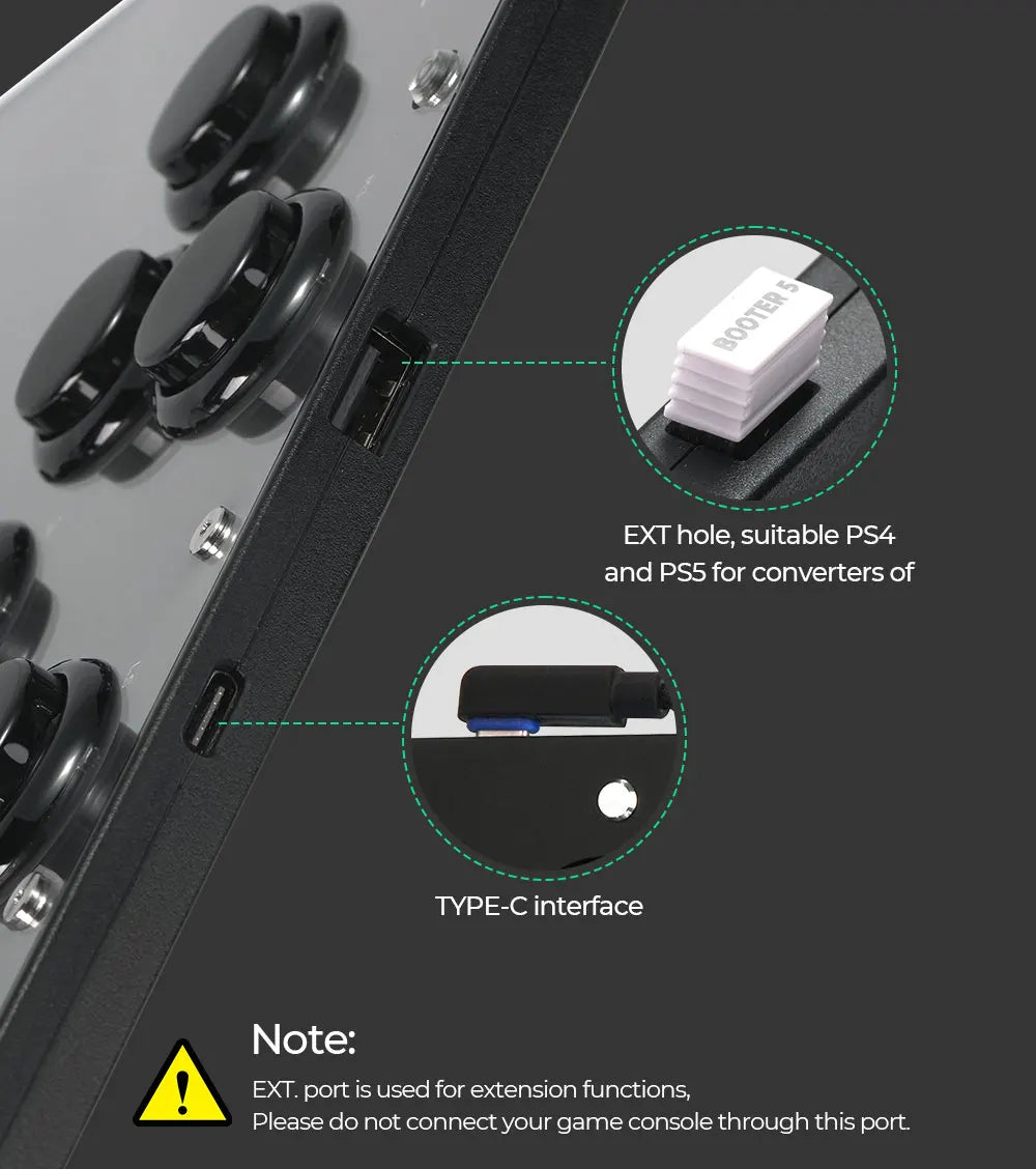 Haute42 U16 Arcade Leverless Controller for PC/PS5/PS4/Switch