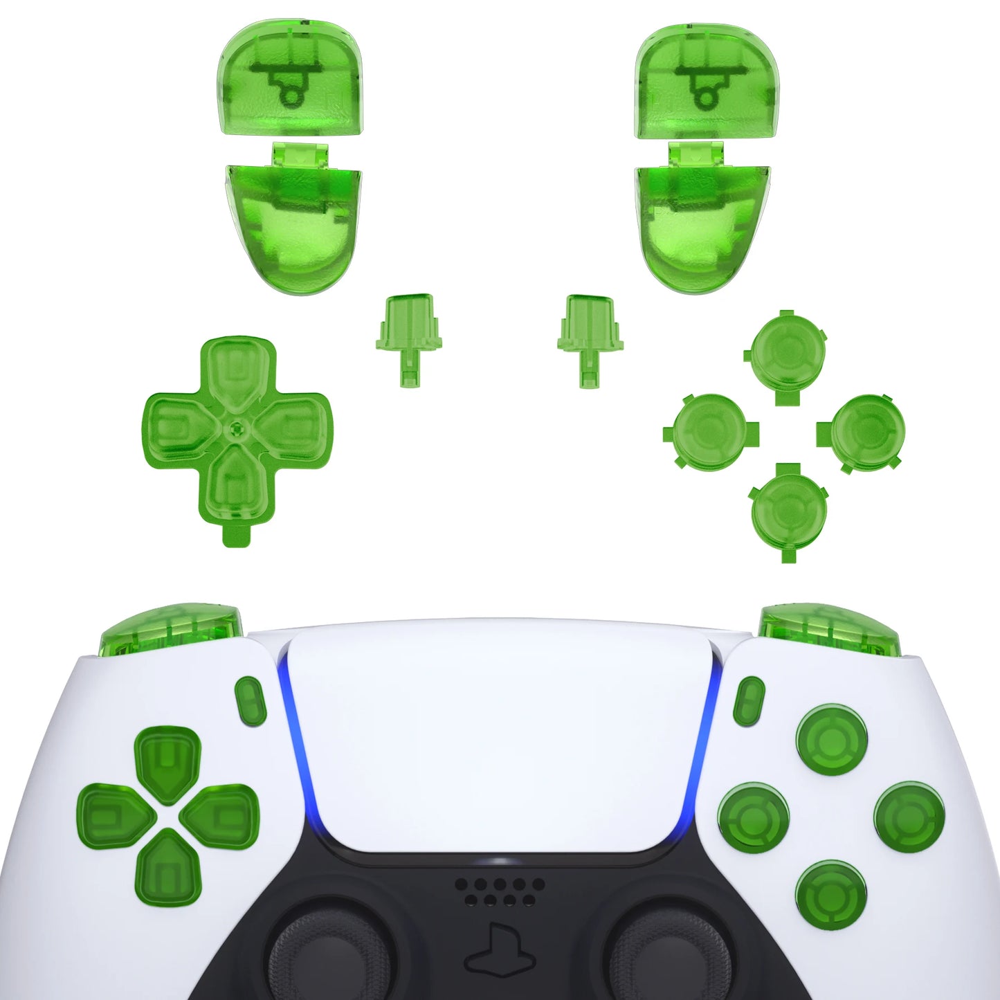 eXtremeRate Full Set Buttons Compatible with ps5 Controller BDM-030/040/050,  D-pad R1 L1 R2 L2 Share Options Face Button