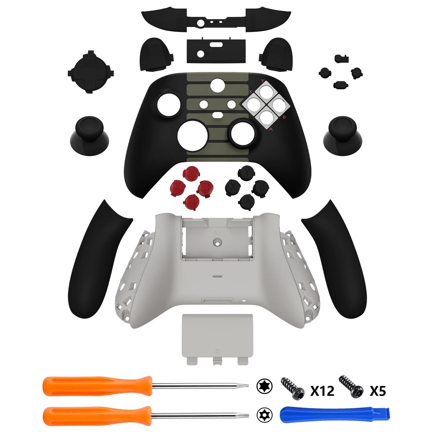 eXtremeRate Full Set Housing Shell Buttons for for Xbox Core Wireless Controller, Side Front Back Plate Cover - Easter Rabbit