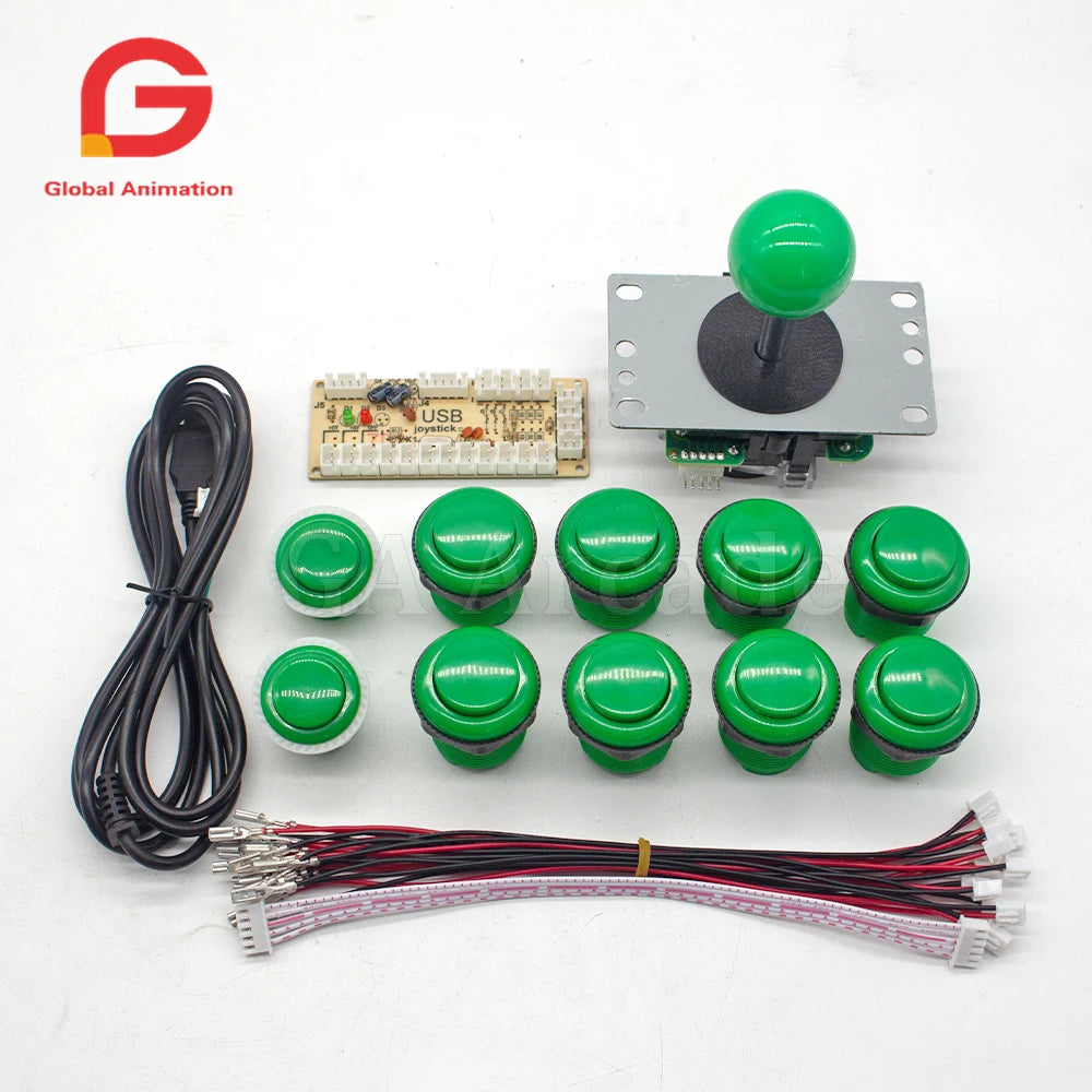 Built-in Push Button & Joystick for Arcade DIY Kit
