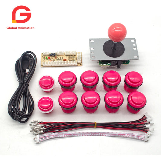 Built-in Push Button & Joystick for Arcade DIY Kit