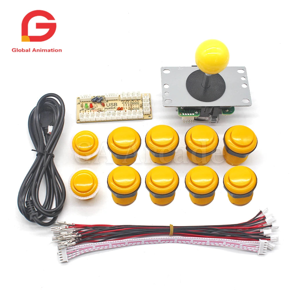 Built-in Push Button & Joystick for Arcade DIY Kit