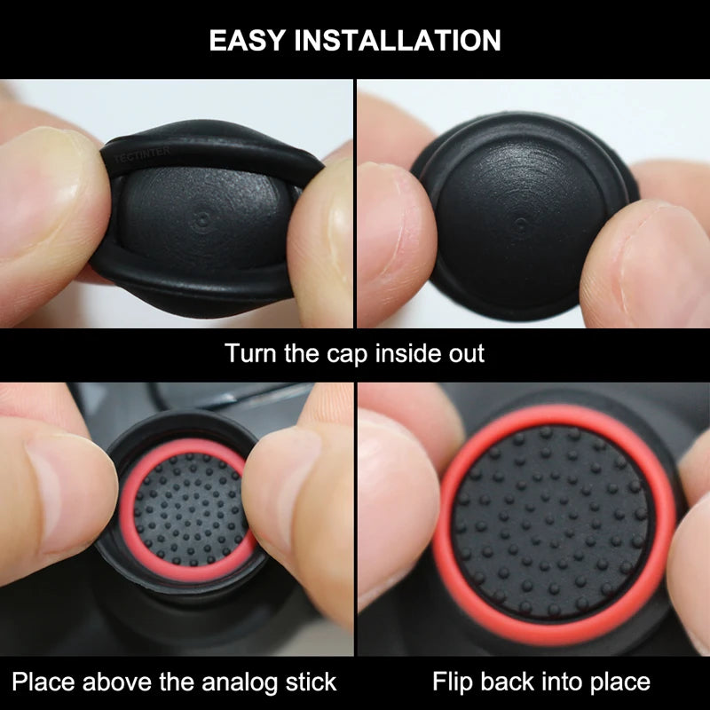 4Pcs Silicone Gel Thumb Grips Cover For Sony PS5/PS4/PS3 For XBOX One Series X/S & Switch
