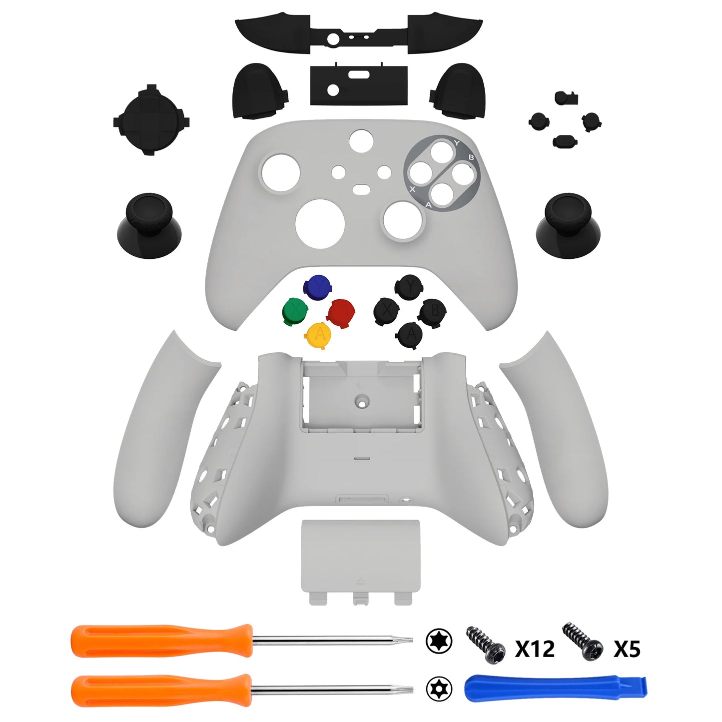 eXtremeRate Full Set Housing Shell Buttons for for Xbox Core Wireless Controller, Side Front Back Plate Cover - Easter Rabbit