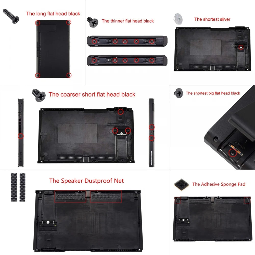 eXtremeRate Custom Patterned Console Back Plate Housing Shell with Full Set Buttons for Nintendo Switch