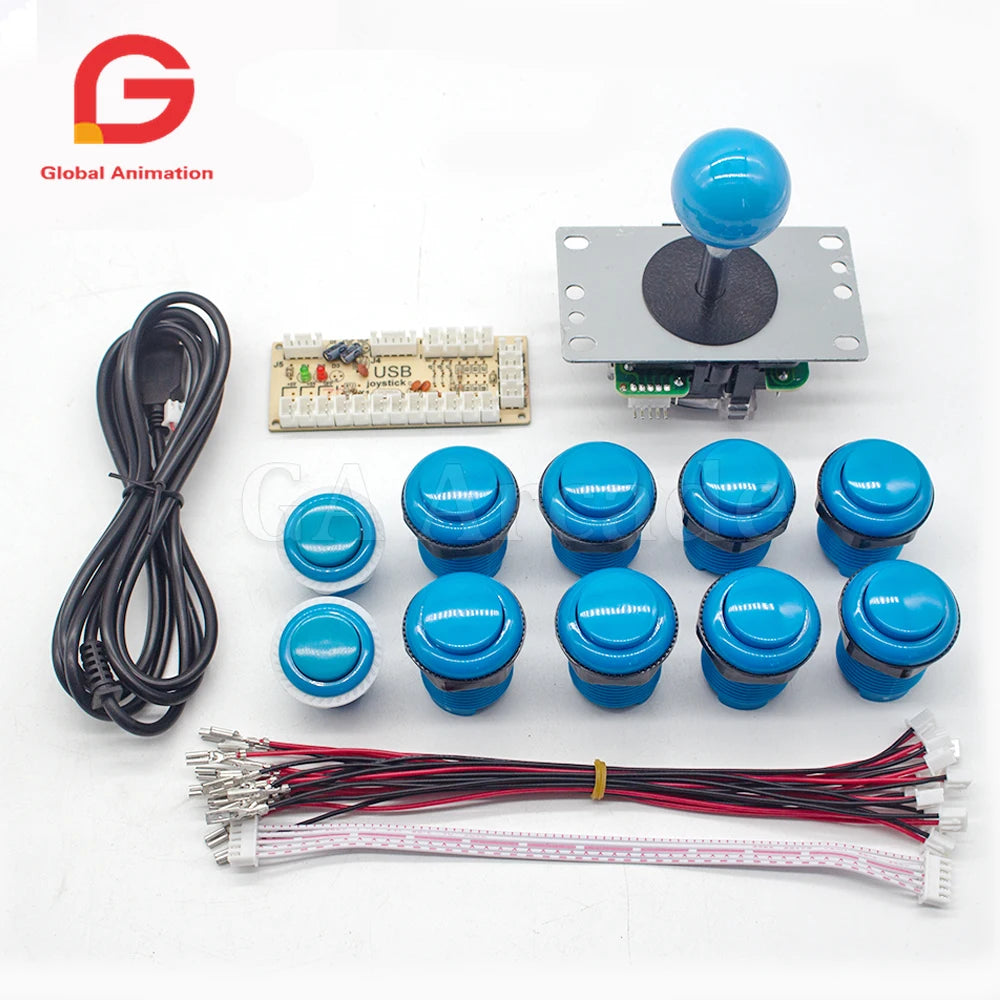 Built-in Push Button & Joystick for Arcade DIY Kit