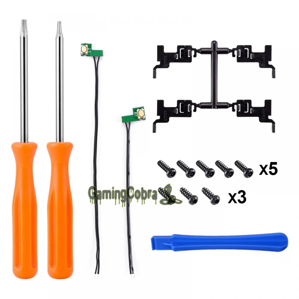 eXtremeRate Clicky Hair Trigger Kit Custom Flashshot Trigger Stop Flex Cable Shoulder Buttons for Xbox One X/S Controller