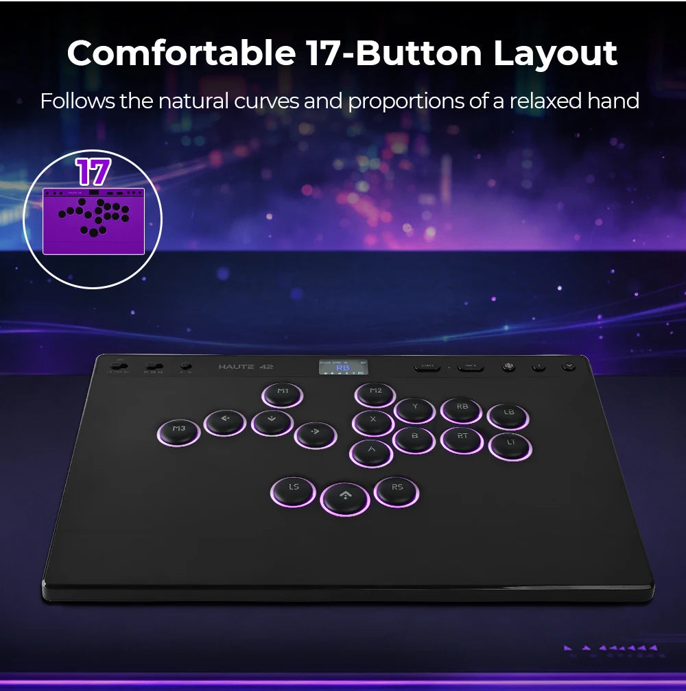 Haute42 W-P1 Wired/2.4G Wireless Hitbox Leverless Controller For PC/PS5/Switch