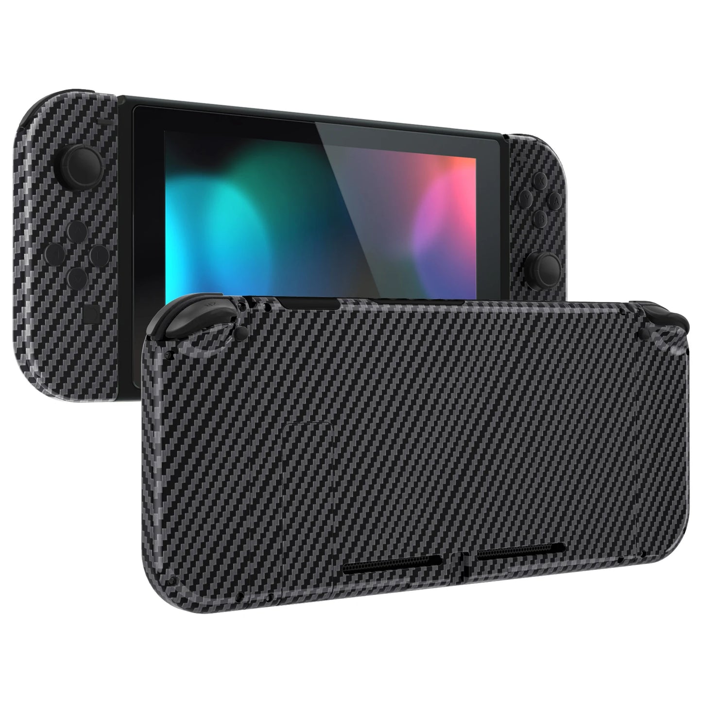 eXtremeRate Custom Patterned Console Back Plate Housing Shell with Full Set Buttons for Nintendo Switch