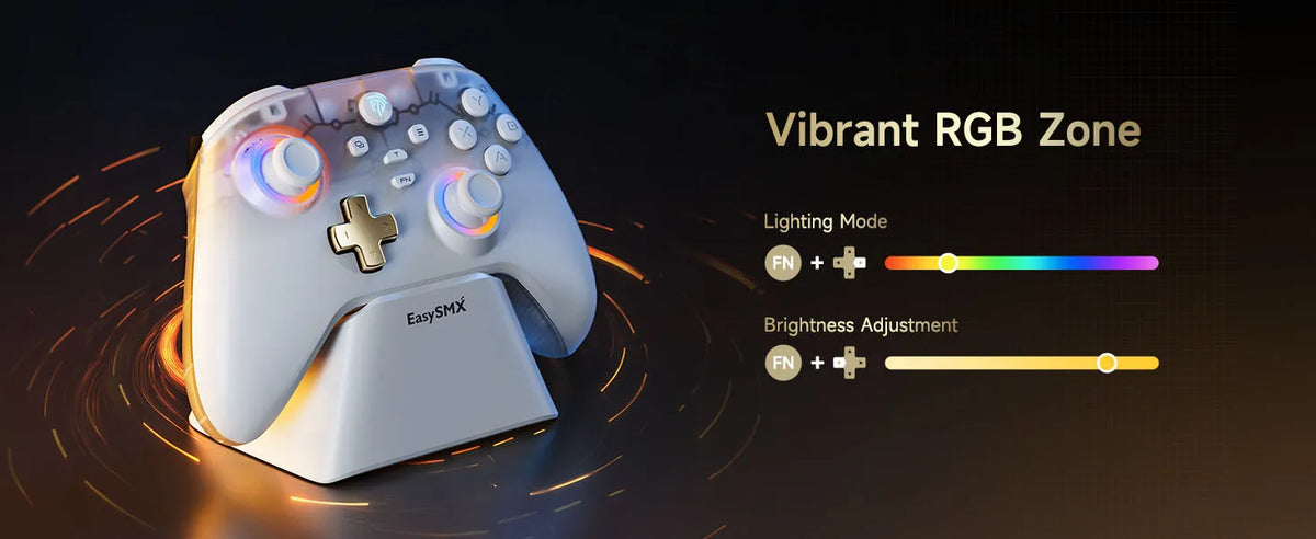 Easy SMX D05 Wireless Gaming Controller For PC/Switch/Android/iOS with Charging Dock