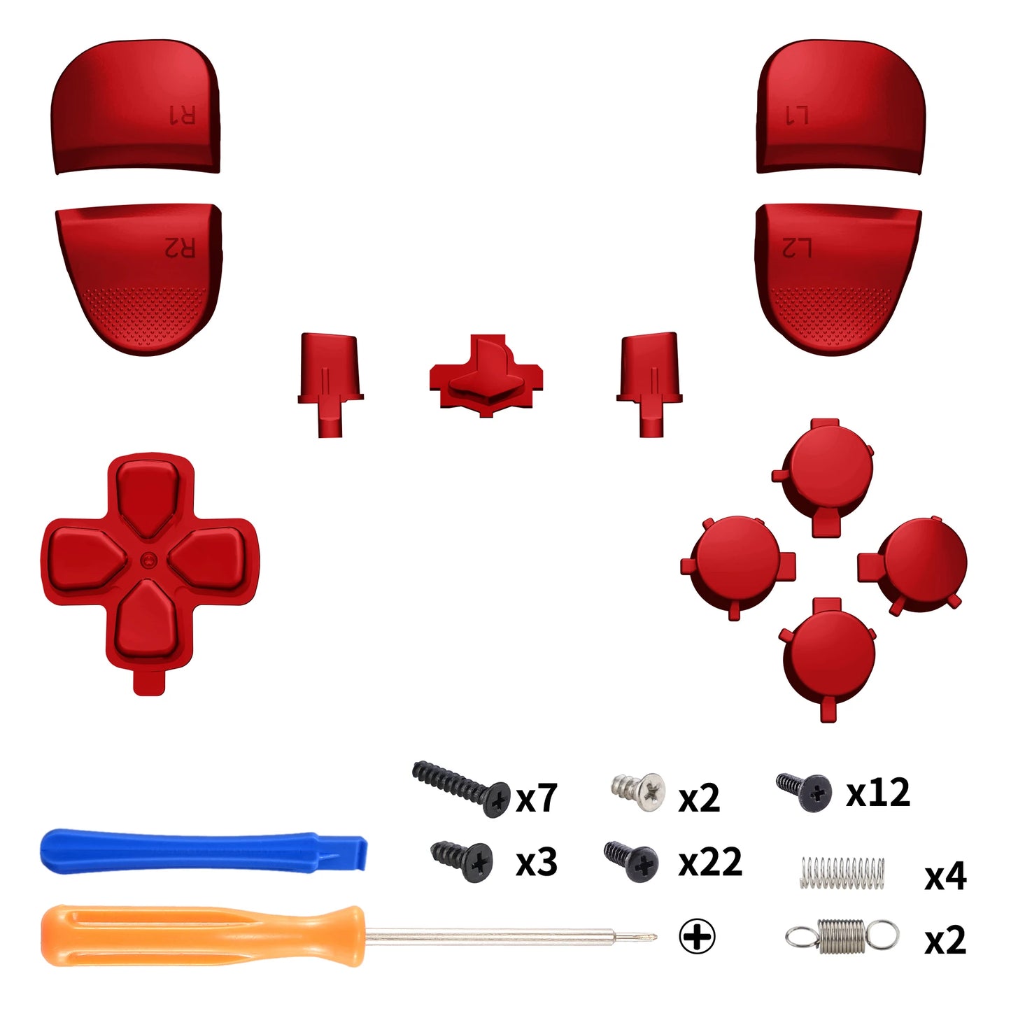 eXtremeRate for ps5 Edge Controller Replacement Chrome Full Set Buttons