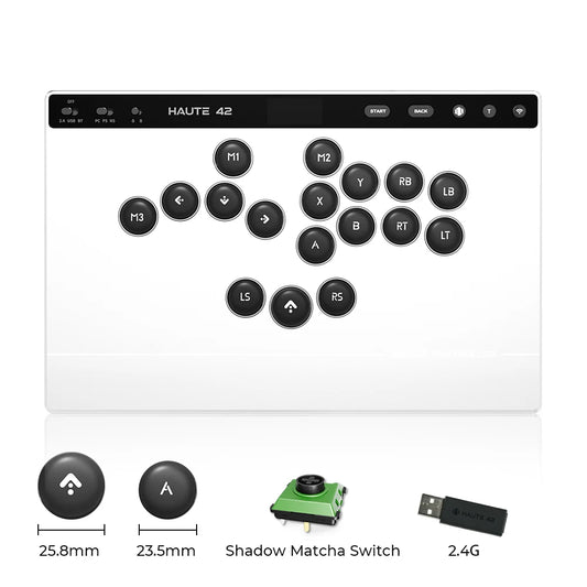 Haute42 W-P1 Wired/2.4G Wireless Hitbox Leverless Controller For PC/PS5/Switch