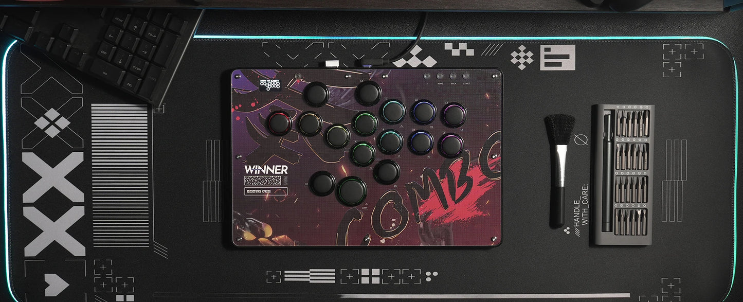 Haute42 U16 Arcade Leverless Controller for PC/PS5/PS4/Switch