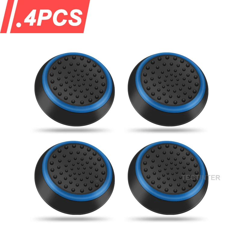 4Pcs Silicone Gel Thumb Grips Cover For Sony PS5/PS4/PS3 For XBOX One Series X/S & Switch