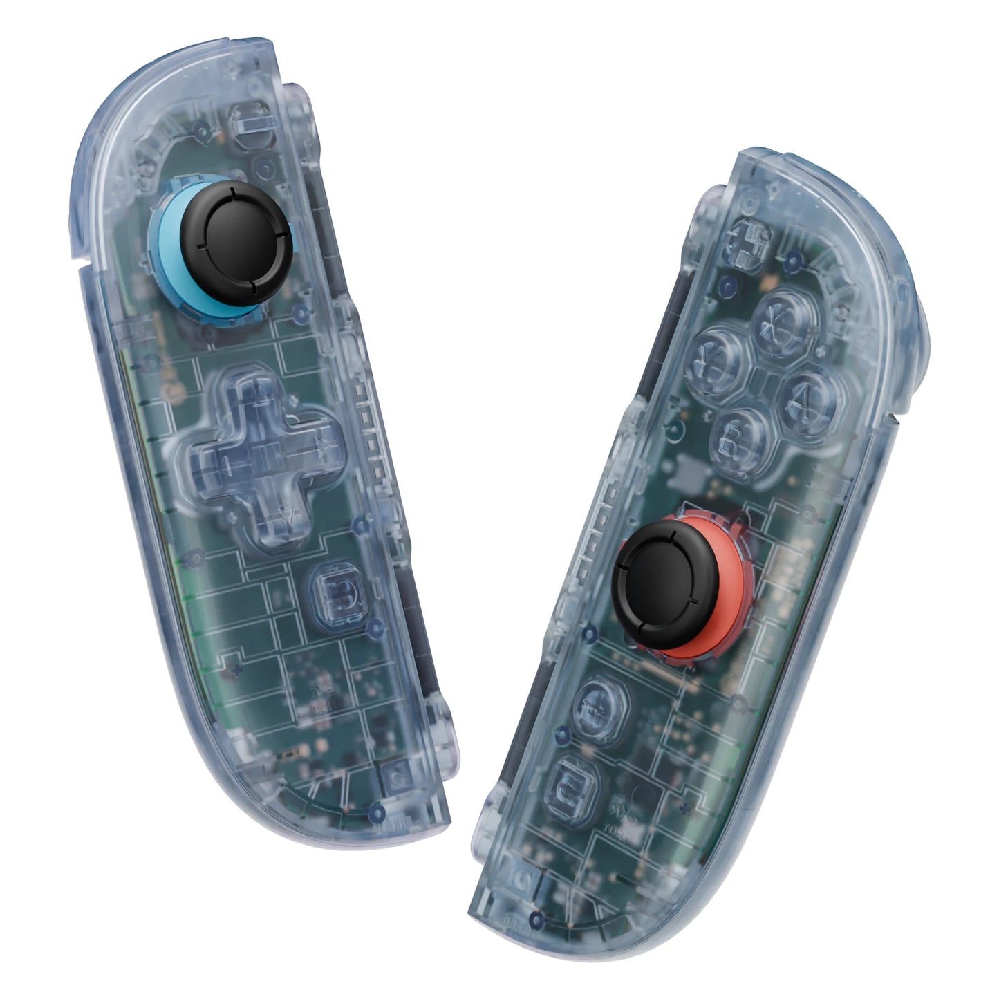 eXtremeRate for Joycon 2, for Nintendo Switch 2 Replacement Housing (D-Pad Version) Buttons - Clear Slate Black