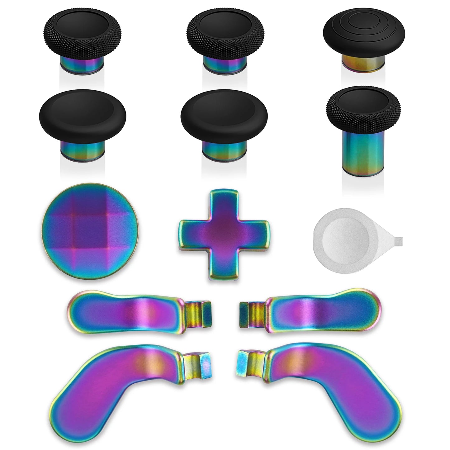 eXtremeRate Metal Thumbsticks & Adjustment Tool, D-Pads, Paddles for Xbox Elite Series 2 Controller, 13 in 1 Component Pack Kit