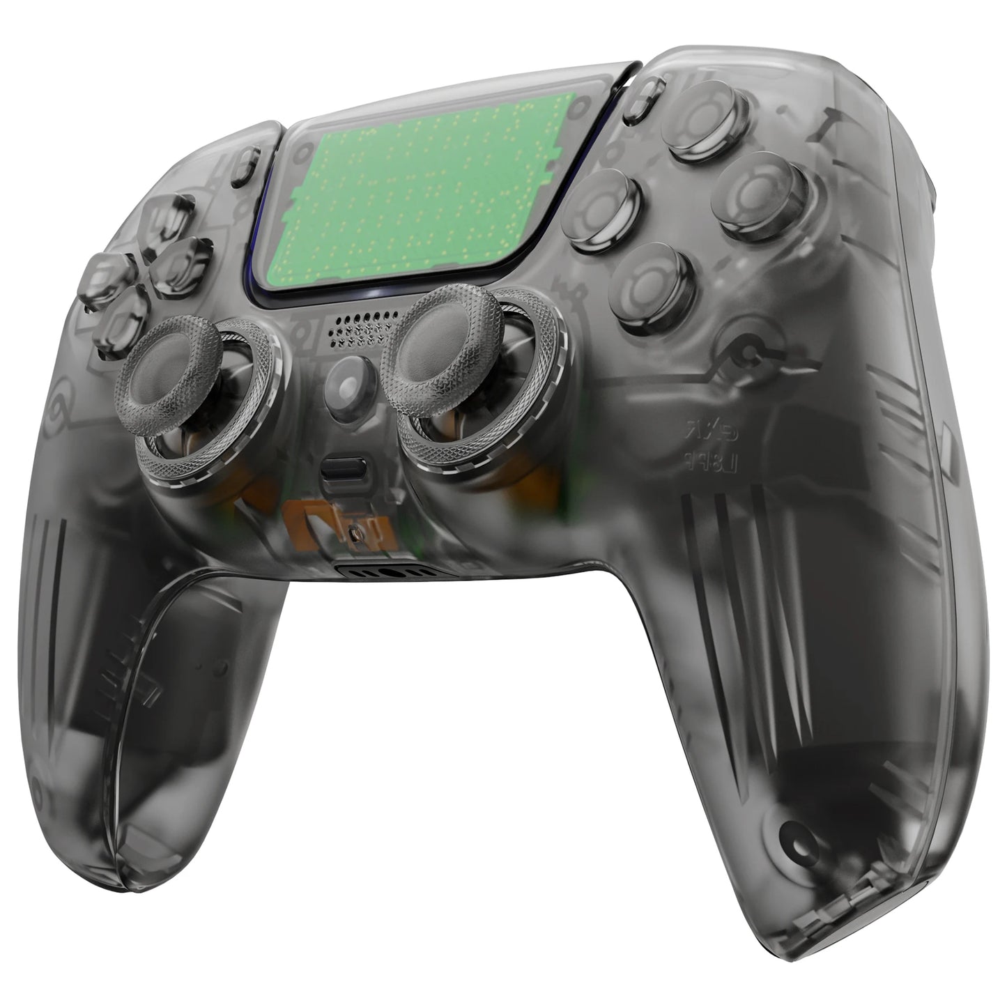 eXtremeRate Luna Redesigned Full Set Housing Shell Buttons Touchpad Cover for ps5 Controller BDM-030/040/050 - Clear Series
