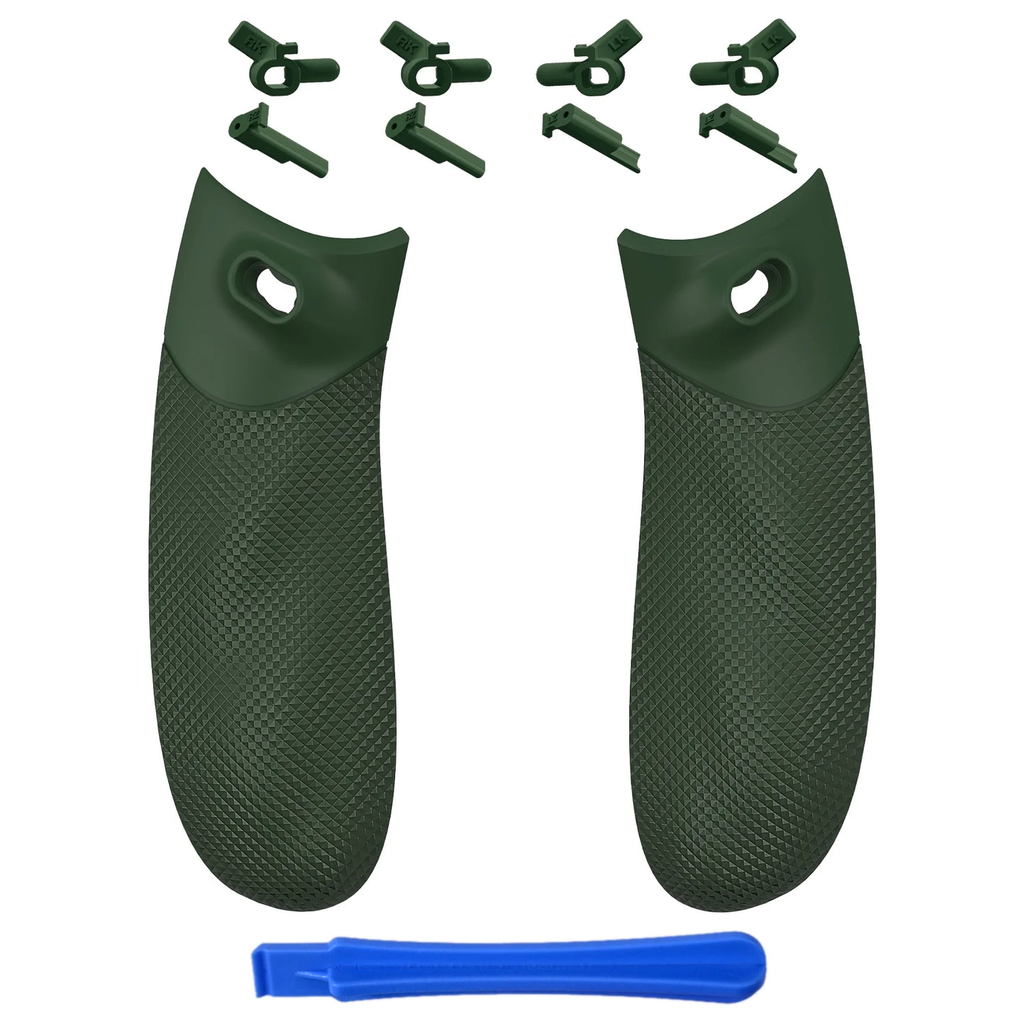 eXtremeRate FLEXOR Rubberized Side Rails Grips Trigger Stop Kit for Xbox Core Wireless Controller, Trigger Stopper Handle Grips