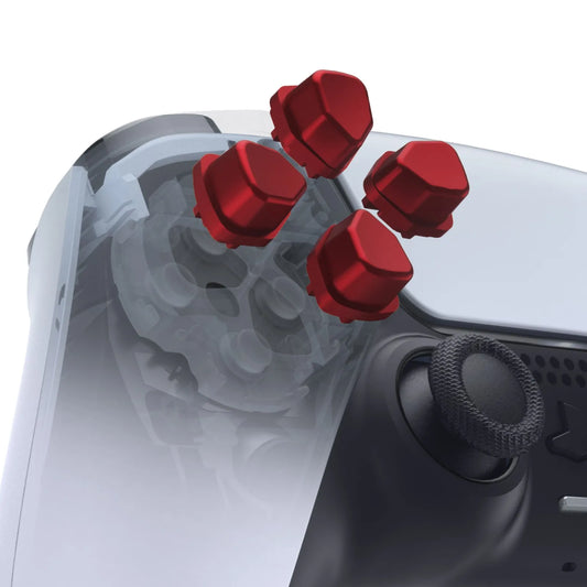 eXtremeRate Dpad Buttons for ps5/ ps5 EDGE, for ps4 All Model Controllers - Scarlet Red