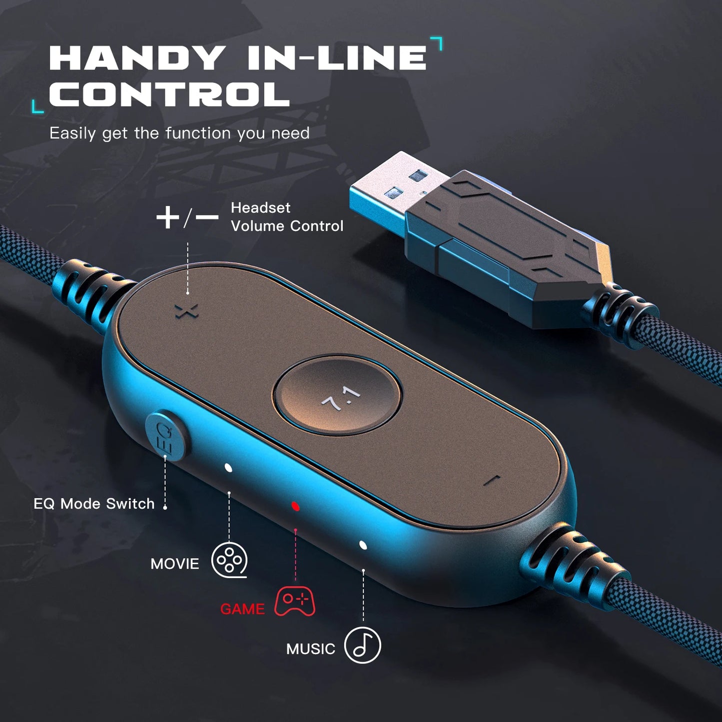 Fifine Dynamic RGB Wired Gaming Headset