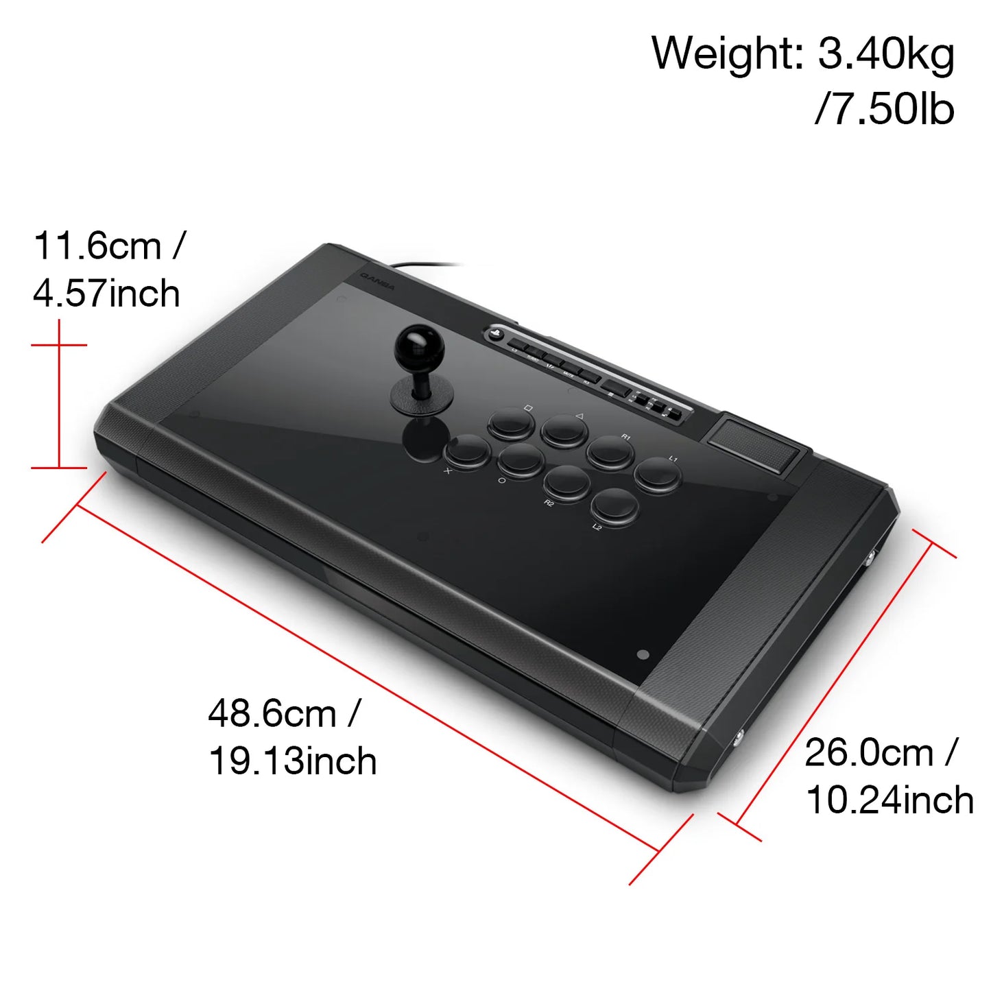 QANBA Q7 Obsidian 2 Arcade Fighting Stick for PC/PS5/PS4