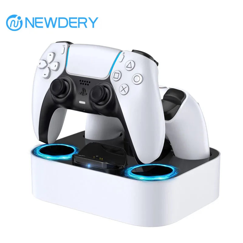 NEWDERY Controller Charger Station for PS5 Controller Fast Charging Dock
