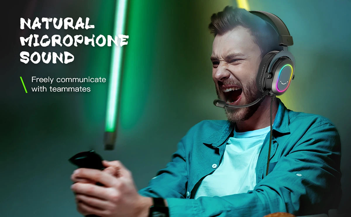 Fifine Dynamic RGB Wired Gaming Headset