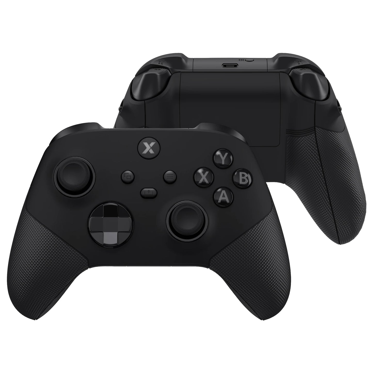 eXtremeRate ASR Version Full Set Shell Buttons for Xbox Core Controller (Xbox Series X & S Controller) - Diamond Textured Black