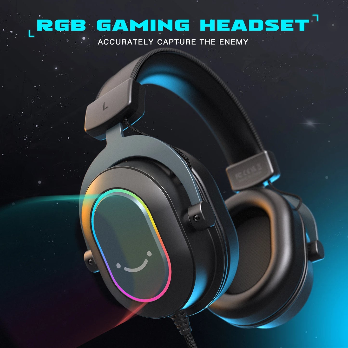 Fifine Dynamic RGB Wired Gaming Headset