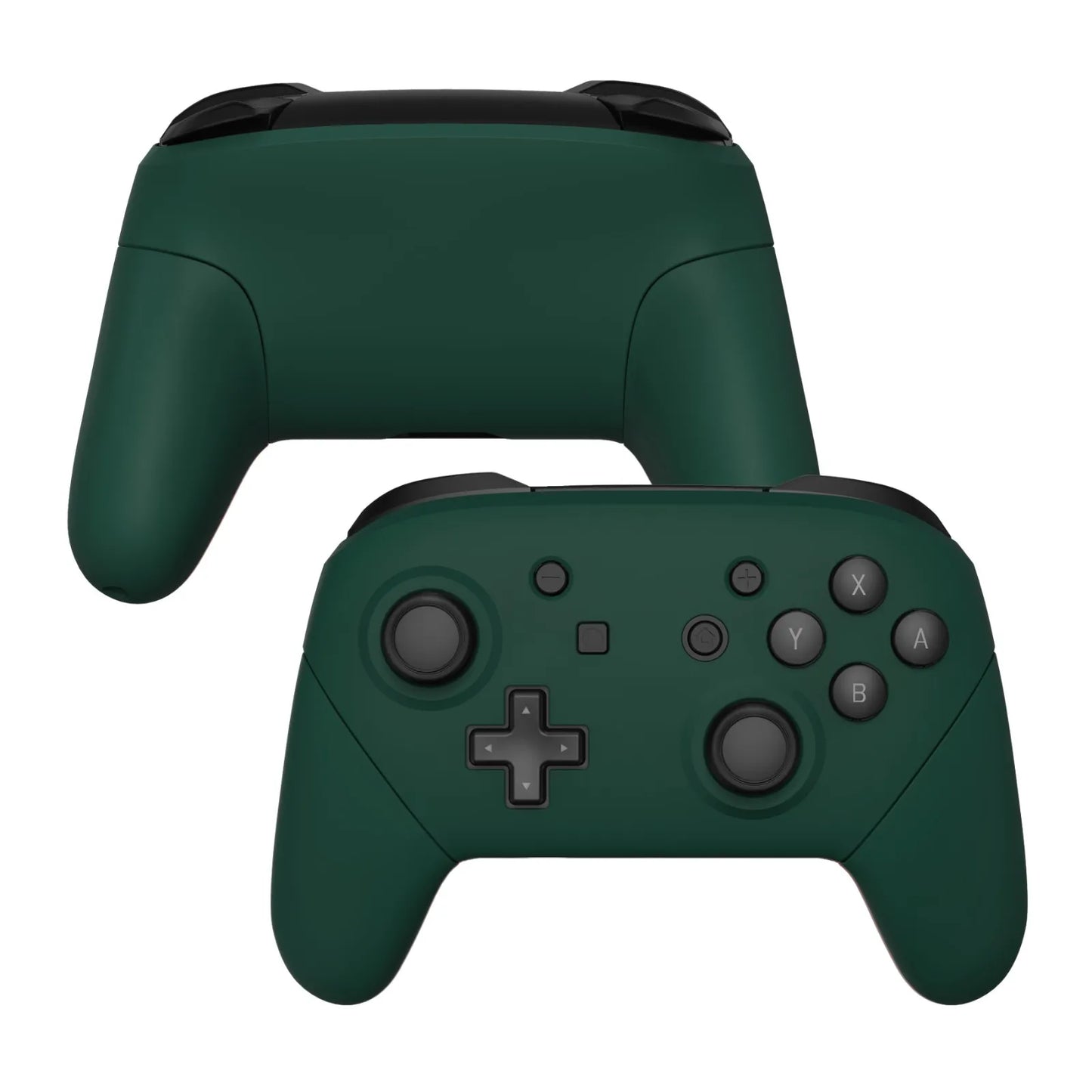 eXtremeRate Full Set Housing for NS Switch Pro Controller, Faceplate Backplate with Handles - Transparent & Single Seires