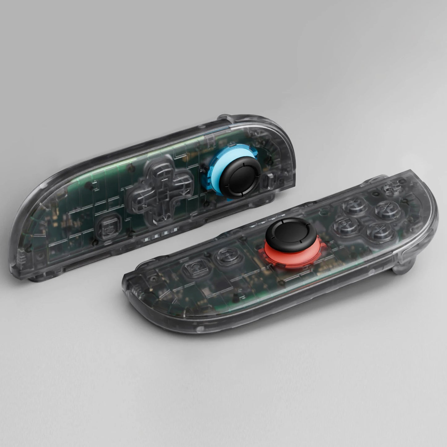 eXtremeRate for Joycon 2, for Nintendo Switch 2 Replacement Housing (D-Pad Version) Buttons - Clear Slate Black