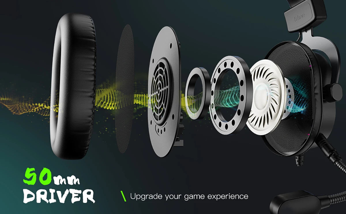 Fifine Dynamic RGB Wired Gaming Headset