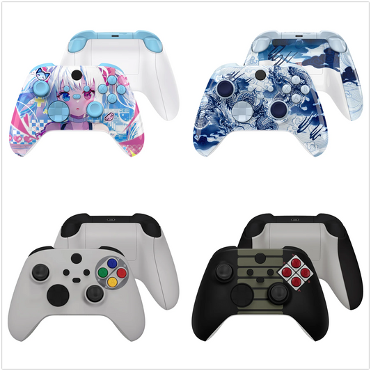 eXtremeRate Full Set Housing Shell Buttons for for Xbox Core Wireless Controller, Side Front Back Plate Cover - Easter Rabbit