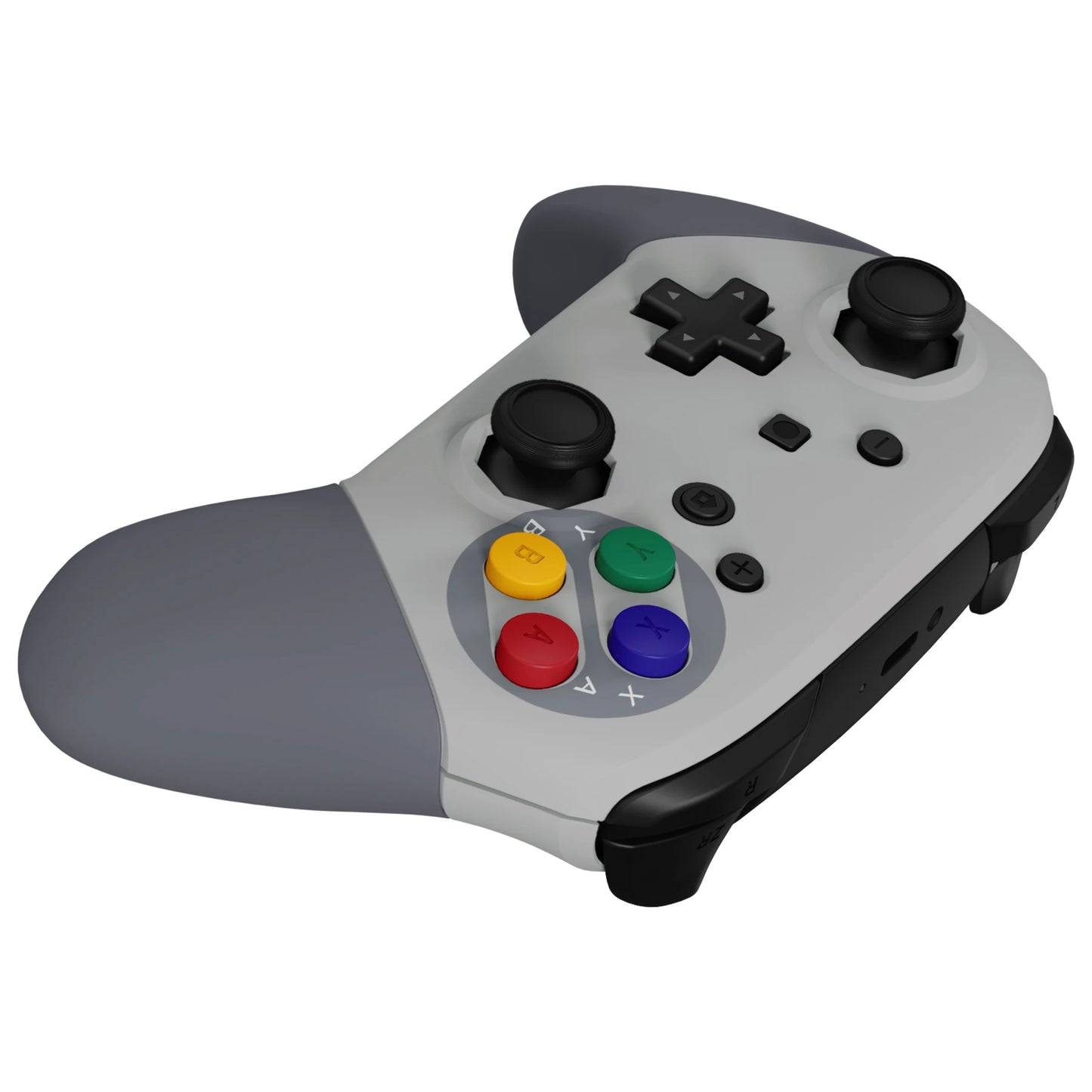 eXtremeRate Replacement Grip Shell for NS Switch Pro Controller - SFC SNES Classic EU Style Octagonal Gated Sticks Design