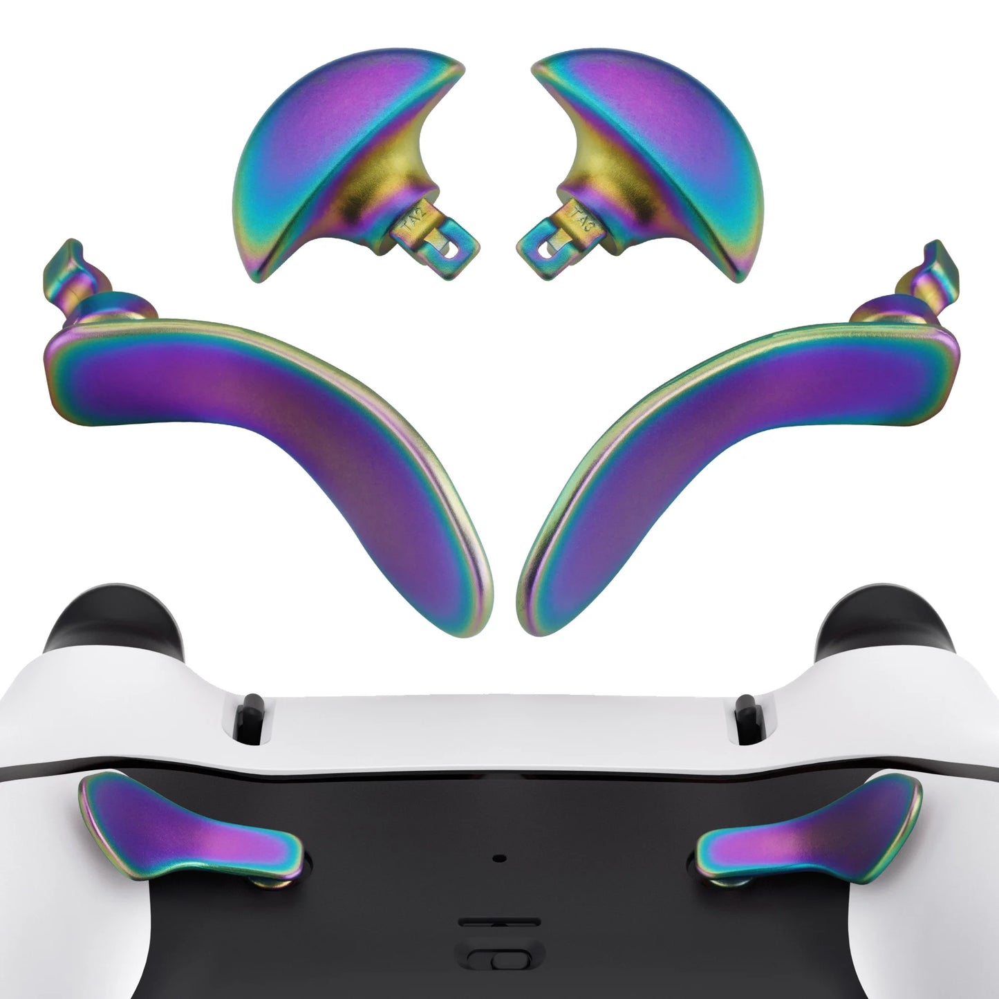 eXtremeRate Back Paddles for ps5 Edge Controller, Replacement Interchangeable 4PCS Metal Back Buttons