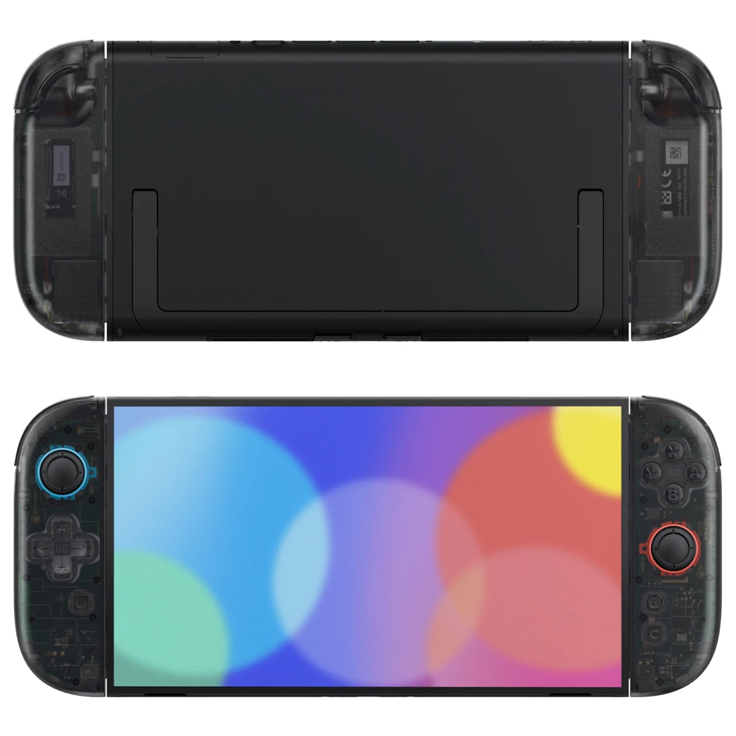 eXtremeRate for Joycon 2, for Nintendo Switch 2 Replacement Housing (D-Pad Version) Buttons - Clear Slate Black