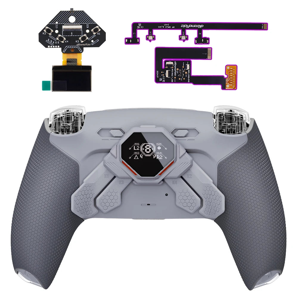 eXtremeRate SPARK Back Paddles Kit for ps5 Controller BDM-030 040 050 Models, Remappable 4 Back Buttons Set - Rubberized Black