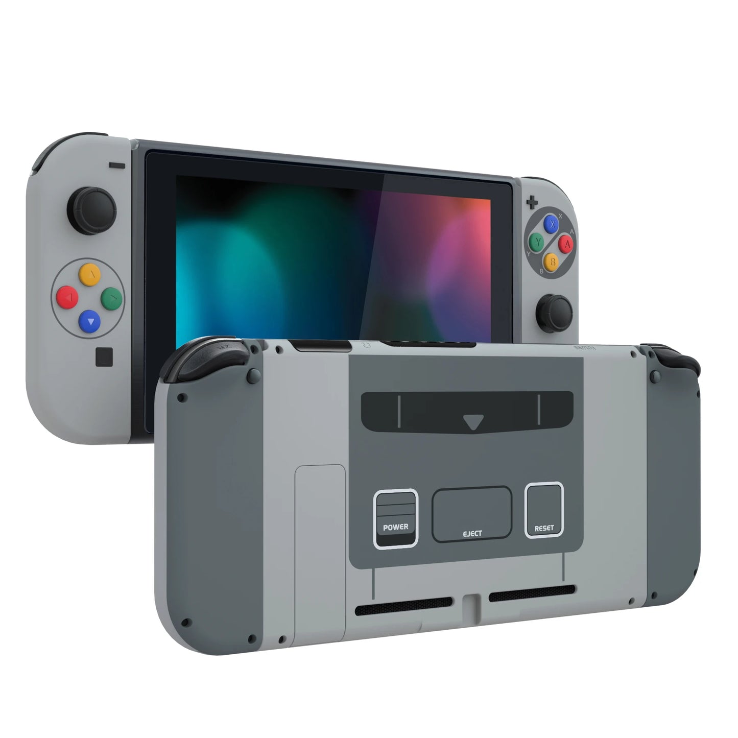 eXtremeRate Custom Patterned Console Back Plate Housing Shell with Full Set Buttons for Nintendo Switch