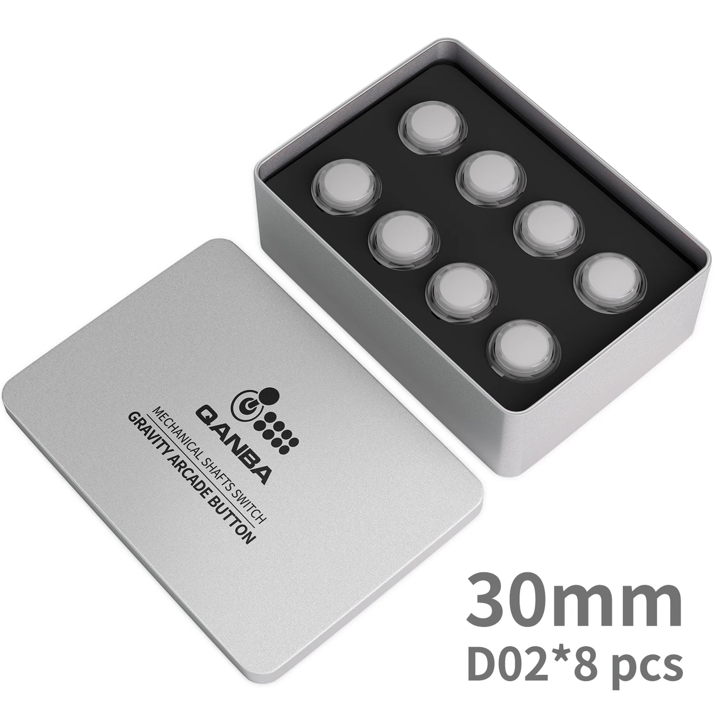 Qanba Gravity KS Mechanical Shafts Silent Pushbutton 24mm/30mm Arcade Button Snap-in (Boxed)