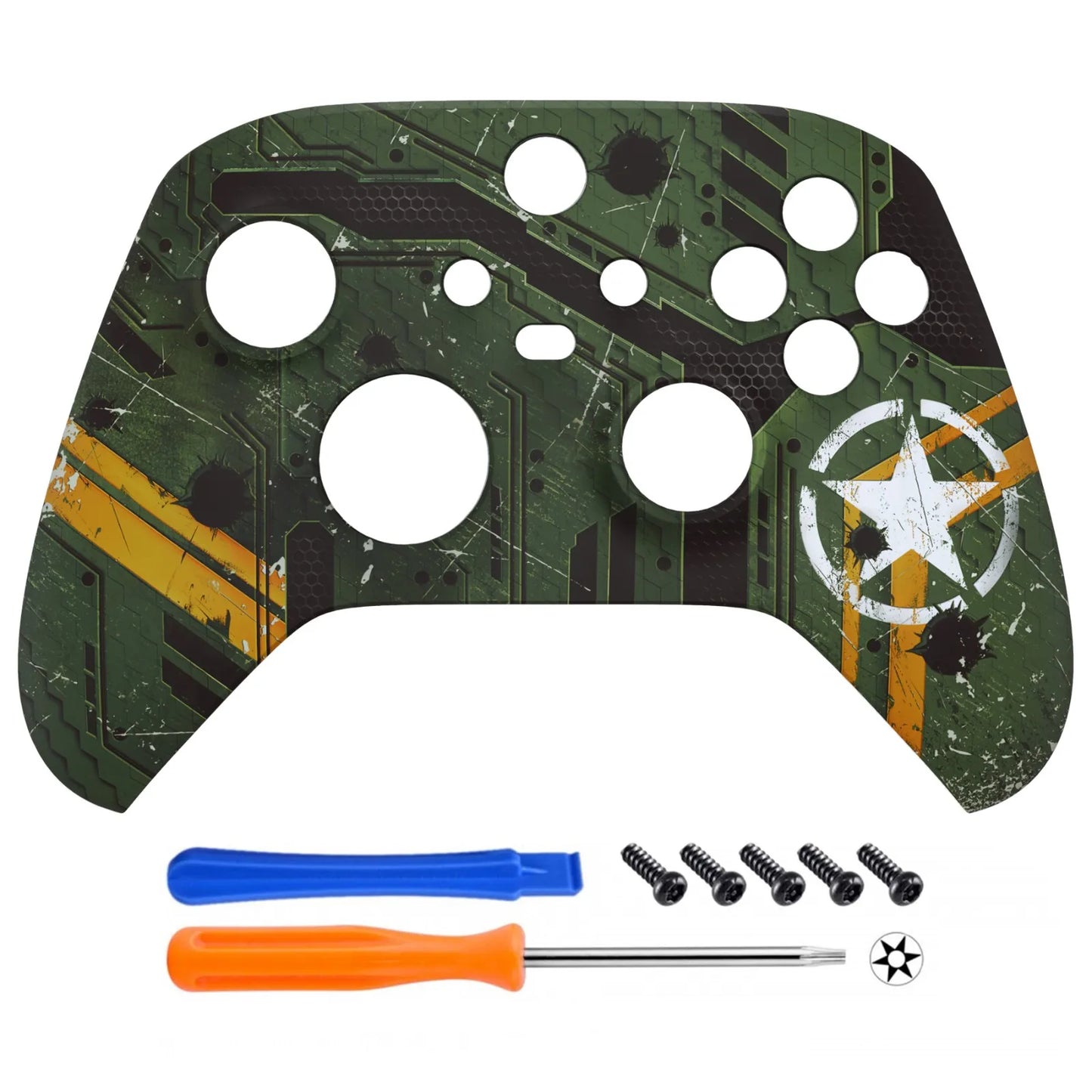 eXtremeRate Replacement Front Housing Shell for Xbox Series X & S Controller - Army Mecha